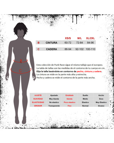Falda Gótica Asimétrica