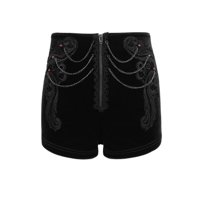 Gothic Shorts with Chains