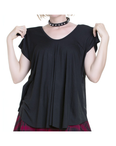 Camiseta Gótica Ancha con Mangas Cortas
