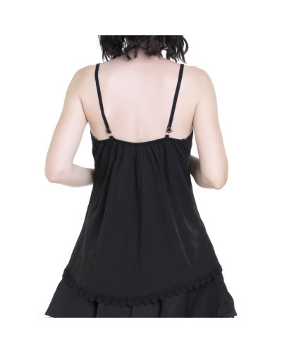 Gothic Linen Top with Straps