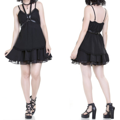 Gothic Leinentop mit Trägern
