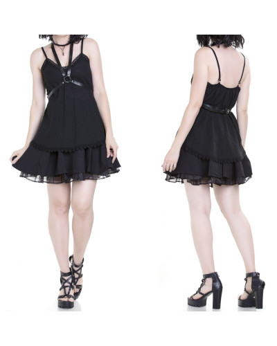Gothic Linen Top with Straps