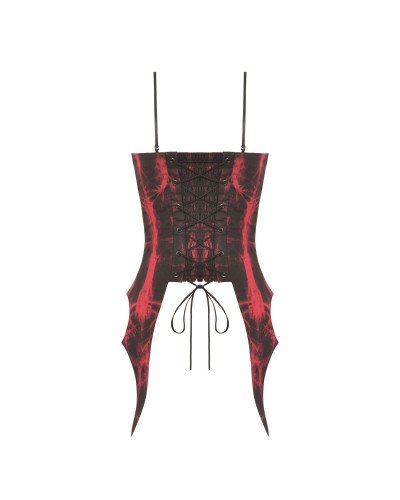 Top Gótico Rojo y Negro