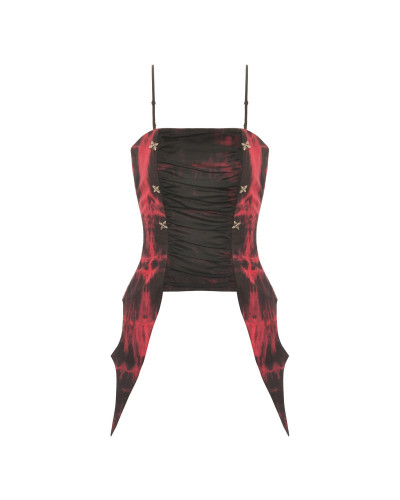 Top Gótico Rojo y Negro