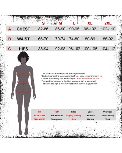 Asymmetrisches Gothic Top