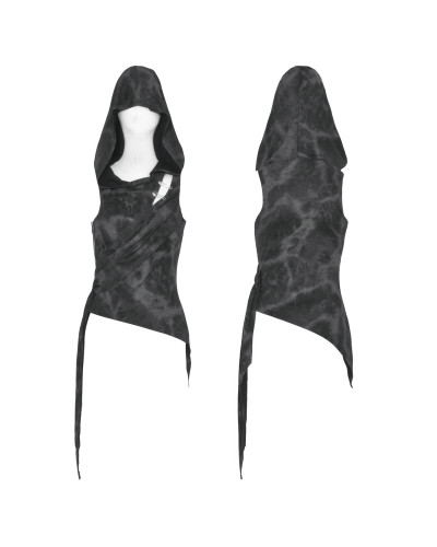 Gothic Top mit Kapuze