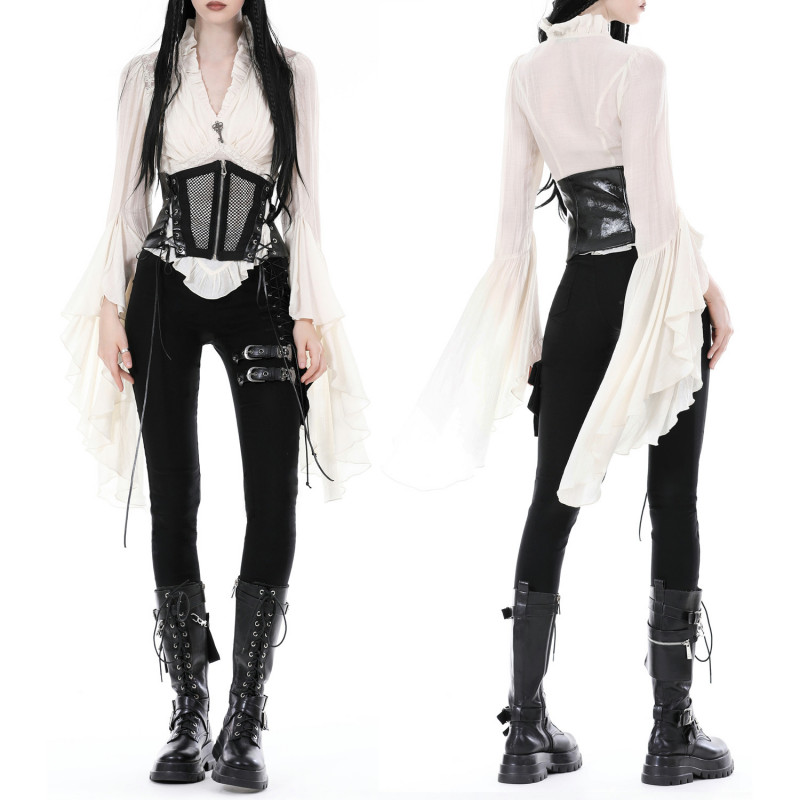 Beigefarbene Bluse