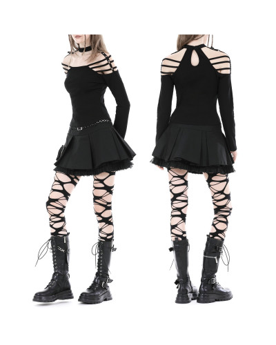 Gothic T-Shirt with Buckles