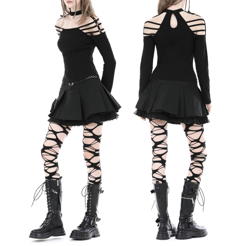 Gothic T-Shirt with Buckles