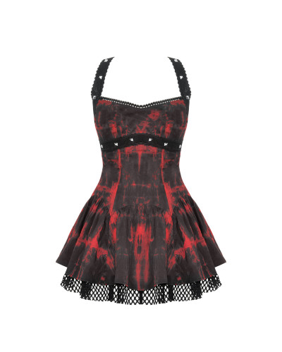Vestido Gótico Rojo y Negro