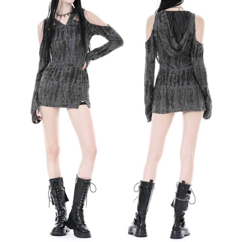 Short Dress with Hood