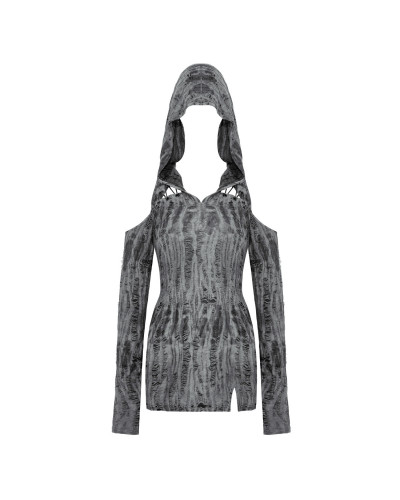 Vestido Gótico Curto com Capuz