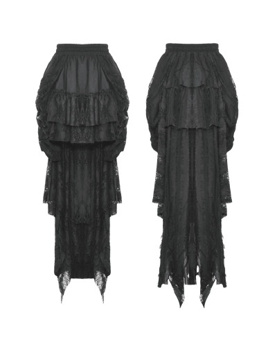 Saia Gótica Elegante com Renda