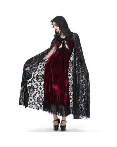 Long Gothic Tulle Cape
