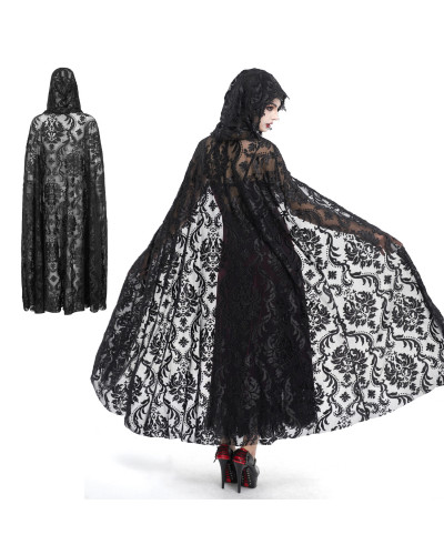 Long Gothic Tulle Cape