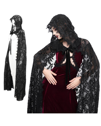 Long Gothic Tulle Cape