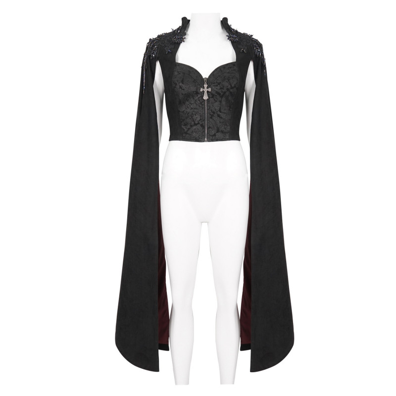 Veste Gothique Courte avec Manches Ouvertes