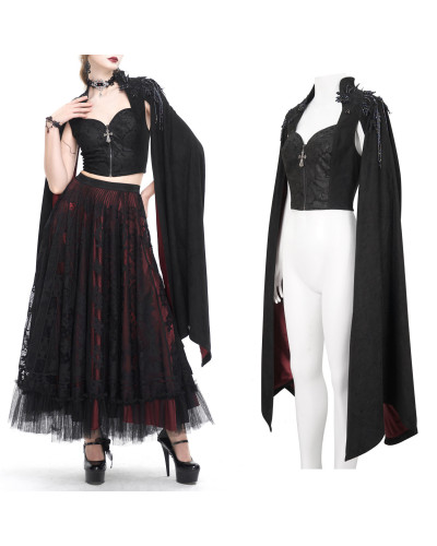 Short Gothic Jacket with Open Sleeves