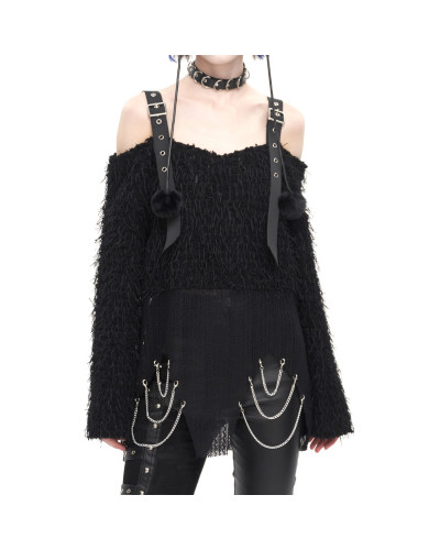 Gothic Pullover mit Ketten