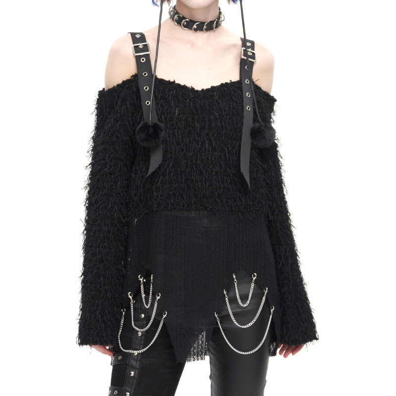 Gothic Pullover mit Ketten