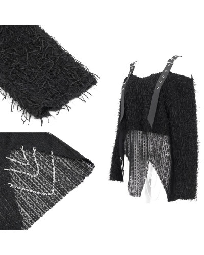 Gothic Pullover mit Ketten