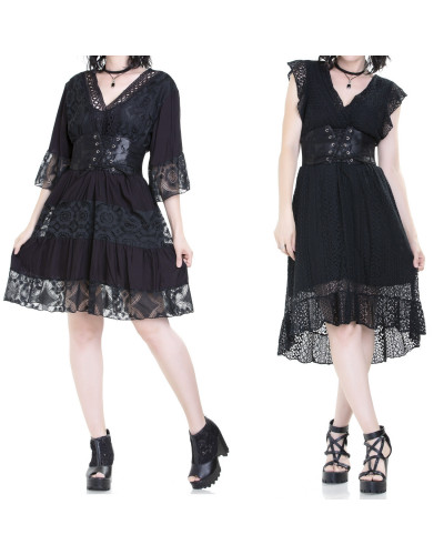 Breiter Gothic Gürtel mit Spitze