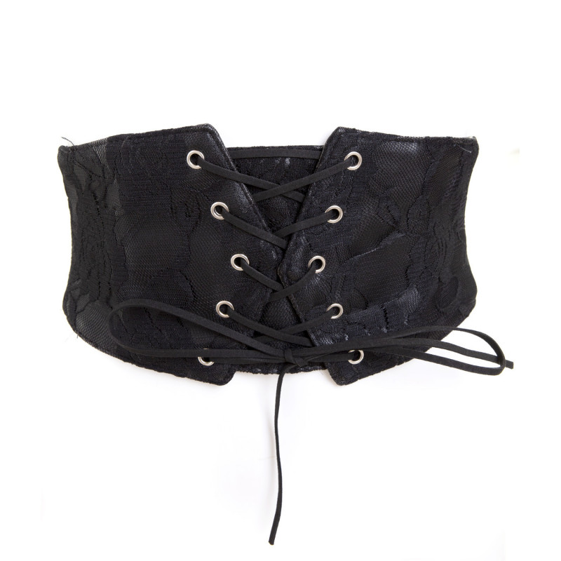 Ceinture Gothique Large avec Dentelle