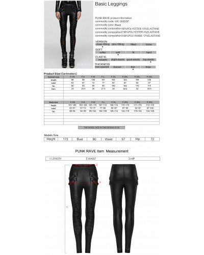 Legging Gótico con Cruzados