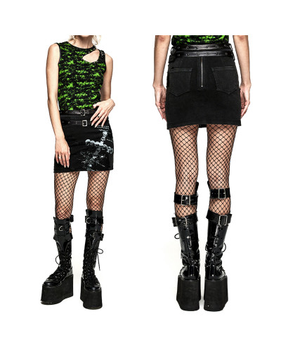 Asymmetric Gothic Skirt