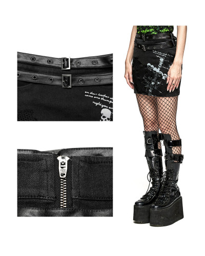 Asymmetric Gothic Skirt