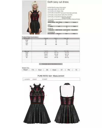 Black and Red Dress from Punk Rave Brand at €51.00