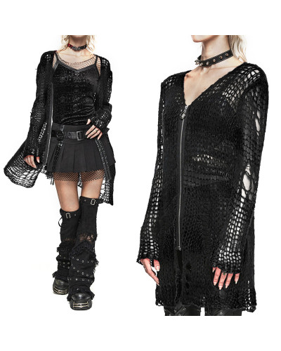 Chaqueta de Punto Gótica Negra