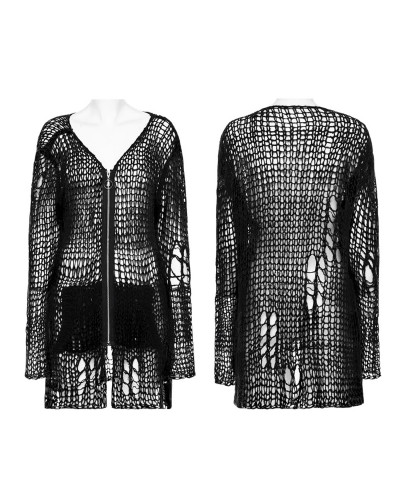 Chaqueta de Punto Gótica Negra