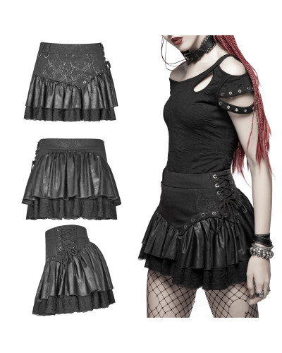 Gothic Miniskirt with Lacing