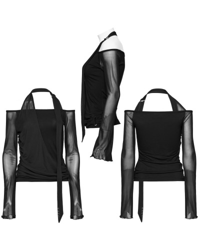 T-Shirt Gótico com Tule