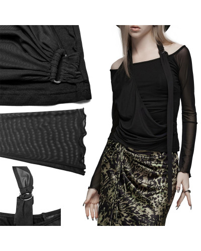 Gothic T-Shirt with Tulle