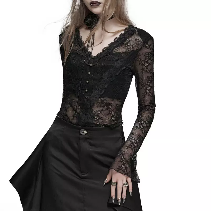 Transparent T-Shirt Made of Lace from Punk Rave Brand at €37.50