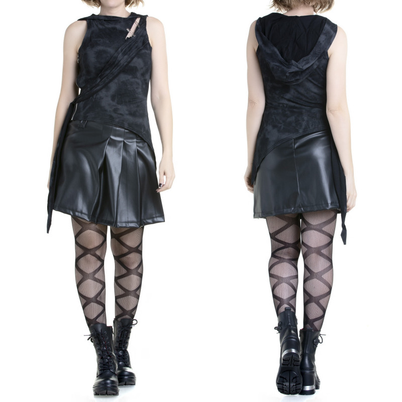 Skirt Made of Faux Lether