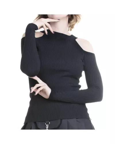 Black Ribbed T-Shirt from Style Brand at €17.00