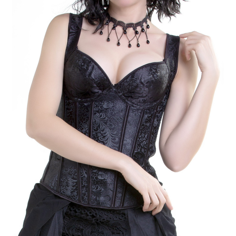 Gothic Corset with Bra Cups