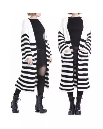 Black and White Striped Jacket from Style Brand at €29.00