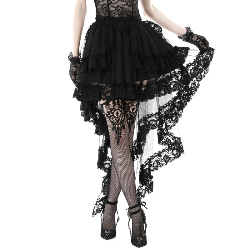 Elegant Gothic Skirt with Lace