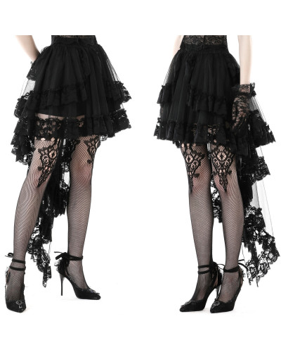 Saia Gótica Elegante com Renda