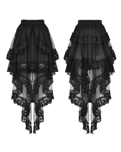Saia Gótica Elegante com Renda