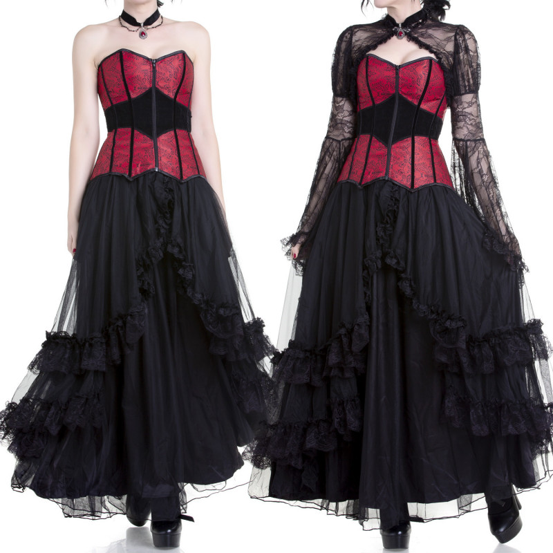 Corsé Rojo y Negro