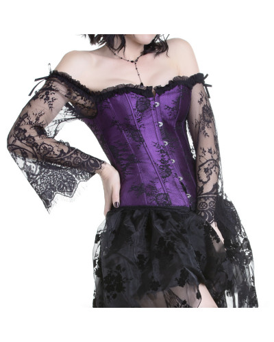 Lilac Gothic Corset with Skirt