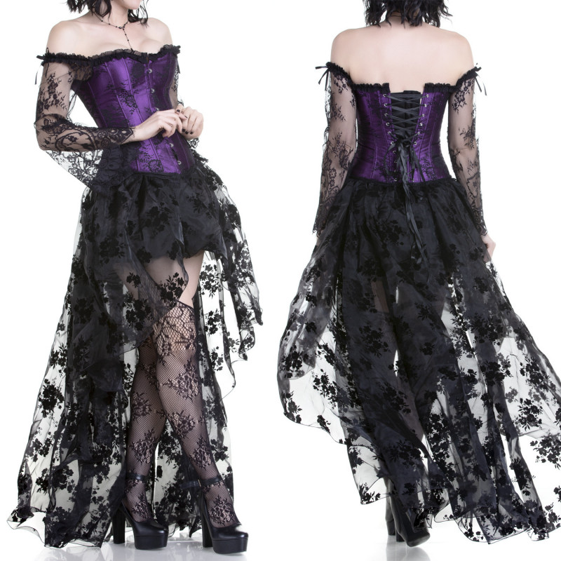 Corset Lilás com Saia