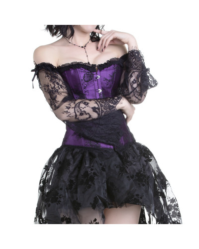 Lilac Gothic Corset with Skirt