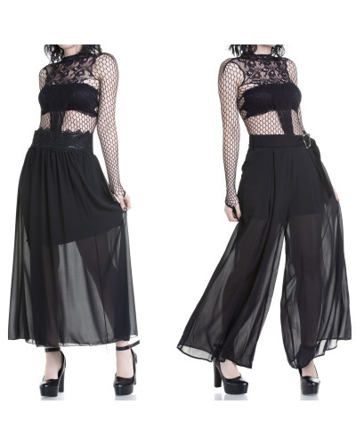 Gothic Mesh Body with Flowers