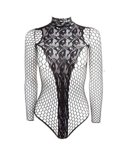 Gothic Body aus Netzstoff mit Blumen